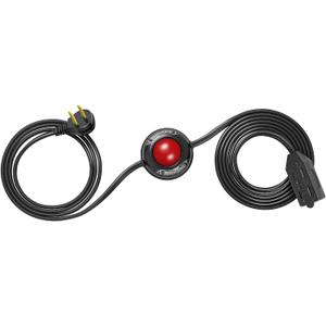 DEWENWILS Christmas Extension Cord with Multiple Outlets, 12 FT ON/Off Foot Switch Power Cord, Angled Flat Plug, 2-Prong 3 Outlets, 16/2C, Black, ETL Listed