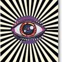Room Dcor Aesthetic Eye Poster, Cool Hippy Vintage Retro Wall Art Print, Funky Room Dcor Poster Print 70s 80s Poster for Dorm, Bedroom, Apartment Wall Decor 12x16 UNFRAMED