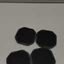 UMIRRO Absorbent Coasters for Drinks, Cool Silicone Cup Coaster with Felt Insert for Modern Coffee Table Decor, Small Unique Birthday Gift Ideas for Men Dad Him Women Mom Her, 4", Black, Set of 4