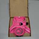 Dog Harness and Leash Set, No Pull Soft Mesh Puppy Harness for Small Medium Dogs, Cats - Step in Reflective Breathable Lightweight Vest Harness for Walking, Training - Rose Red, XS (XS(Chest: 13.5"-15"))