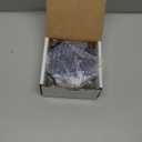 Blue Agate Marble Round Coasters Set of 6 - Abosrbent Ceramic Coasters with Metal Stand for Drinks, Coffee, Non-Slip Cork Back for Tabletop Protection, 4 Inches Marbled Pattern (Dark Marble)