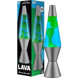 Lava Lamp - 14.5" Deep Ocean - The Original Motion Light - Yellow/Green Wax and Blue Liquid - Item #2634 