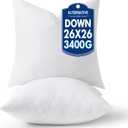 MIULEE 26x26 Pillow Inserts, Down Alternative Pack of 2 Euro Decorative Throw Pillows for Sofa Couch Bed, Ultra Soft Fluffy Bed Sleeping Form