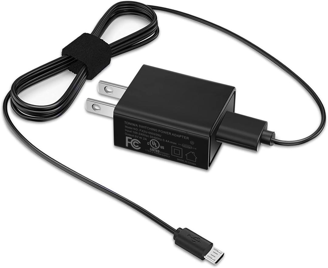 2 x USB Micro Wall Charger Compatible with Samsung Galaxy Note, Tab A, E, S2, 3, 4, 7.0" 8.0" 9.6" 9.7" 10.1", SM-T280/350/580/113/377/560/713/813/530 Tablet with 5FT Charging Cable Cord [UL Listed]