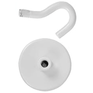 TONLEA 2 Pack Coat Hooks, Adhesive Hooks Wall Mounted, Heavy Duty Metal Wall Hooks for Hanging Coat, Scarf, Hat, Bag, Key, Towel (White), Pack of 2