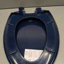 Bemis Classic Colors Slow Close Toilet Seat, Easy Clean Hinges and Durable Plastic Seat, Made in USA, Elongated, Navy
