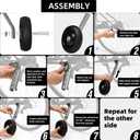 Adjustable Bicycle Training Wheels for Adults, Fit 24" to 28" Bikes, Steel Construction, Black, 1 Pair - Safe and Stable Learning Training Wheels