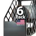 Officemate Recycled Large Magazine File, Black, 6 Each (26083) 1-Pack