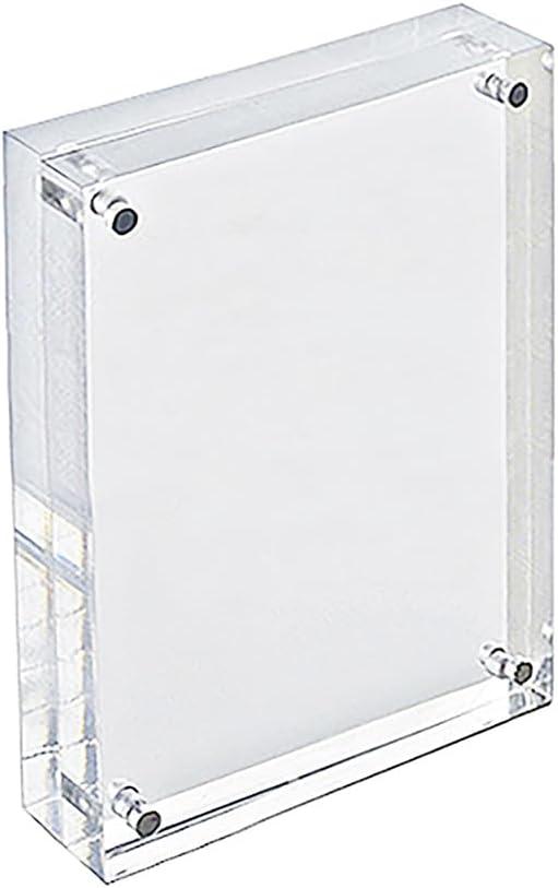 Azar Displays 104432 Acrylic Magnetic Photo Frame Block 3.5x5, Clear