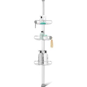simplehuman 8' Tension Pole Shower Caddy, Stainless Steel and Anodized Aluminum