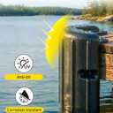 OCEANBROAD Dock Corner Bumpers, Heavy-Duty Marine Guard for Dock Corner & Edge Protection, UV-Resistant PVC with Stainless Steel Hardware, Vertical Installation for Straight Corners