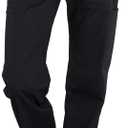 CHEROKEE Workwear Professionals Women Scrubs Pant Mid Rise Straight Leg Pull-on Cargo WW170P, L Petite, Black