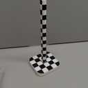 Teenyyou Checkerboard Paper Towel Holder Countertop Wood Standing Paper Roll Holder with Anti Skid Base Black and White Decorative for Kitchen Bathrooms Living Room