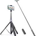 ATUMTEK 60" Selfie Stick Tripod, All in One Extendable Phone Tripod Stand with Bluetooth Remote 360 Rotation for iPhone and Android Phone Selfies, Video Recording, Vlogging, Live Streaming, Black