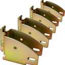 4-Pack E-Track Wood Beam End Sockets, Galvanized Shelf Brackets for 2x4 & 2x6 Wood Beam Custom Storage in Box Truck, Enclosed Trailer, Garage, Warehouse, Workshop