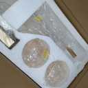 51.2" Linear Gold LED Chandelier, 6 Light Sources, 5 Clear Glass Globes, 51.2" L x 7.5" W x 9.1" H