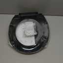 Aünsffer Toilet Seat Black, Toilet Seat Round 16.5 inch Soft Close Quiet, No Slam, Premium PP Material Easy Clean, Black