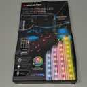 Monster 4pk LED USB Smart Light Strips with App Control: Multi-Colored PVC & ABS, Automotive Novelty, Car LED Lights