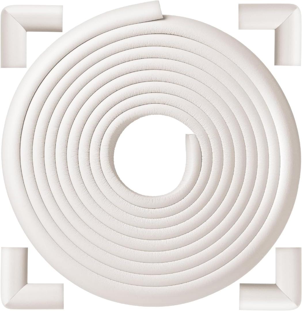 Mr. Pen- Furniture Corner & Edge Safety Bumpers, Small, 15ft Edge & 4 Corners, Baby Proof Corners and Edges, Baby Proofing Corner Guards, Baby Corner Protector Guards, Edge Protector for Baby (Off-white)