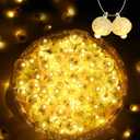100PCs Mini Led Lights,Led Balloons Light for Party Decorations Neon Lights for Paper Lantern Easter Eggs Birthday Party Halloween Christmas Decoration(Glow steadily Warm White)