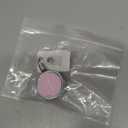 Andaz Press Retractable Badge Reel Holder with Clip, Heavy Duty Metal Name Tag Retractable ID Key Belt Clip Pink Letter Monogram, Floral Monogram T