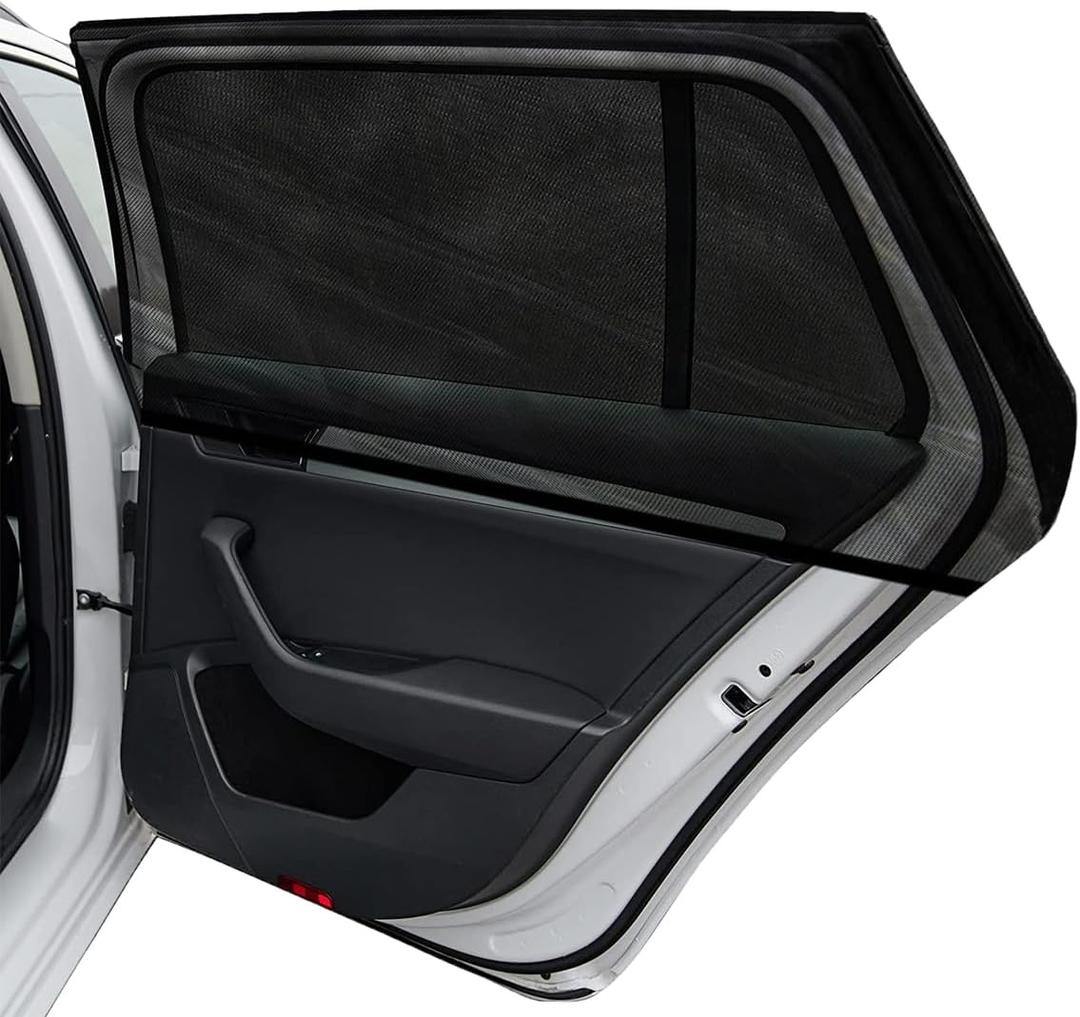 Ziciner Car Window Shade, 2 Pcs Auto Side Rear Window Sun Shades, Heat Block and UV Rays Protection, Breathable Mesh Privacy Protection Curtain, Universal Fit Most SUV (SUV Back Seat 2 Pcs 2525)