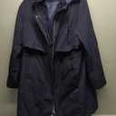 Abenstoc Women Rain Jacket Waterproof for Sports & Outdoor (US XL, Regular, Navy Blue)