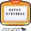 VIP LED Letter Bottle Presenter,Handheld VIP Bottle Service Sign,Color Display Lights with 4 Sets Letters & 2 Numbers Kit for Nightclub, Bar, Party, Birthday (Gold)