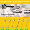 Pet Groom Tool Parts Replacement for Dyson V11 V8 V7 V10 V15 Brush Vacuum Cleaners,Animal dog grooming Attachment Brush with Flexible Extension Hose + Trigger Lock,cleaning Accessories