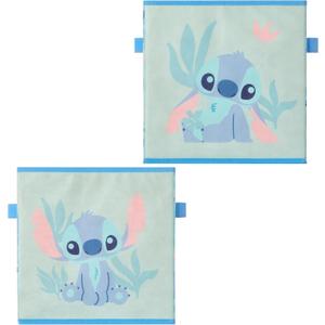 Stitch Storage Cubes Set of 2 Durable Fabric Bins with Handles, 10"x10"x10" Collapsible Cube Organizers