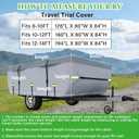 Pop Up Folding Camper Cover 7 Layers Top Tent Trailer Cover (Fits 10' to 12')
