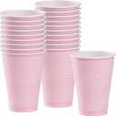3 x Pink Solid Color Plastic Party Cup (12 Oz.) 20 Count - Premium Quality and Durable, Perfect for Any Celebration