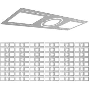 Elaruslux New Construction Mounting Plate with Round Hole - 4/6 Inch Flat Steel Rough in Wafer Light Bracket, LED Recessed Lighting Housing, 48 Pack