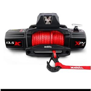 X-BULL Winch-13500 lb. Load Capacity Electric Winch Kit 12V Synthetic Rope,Waterproof IP67 Electric Winch with Hawse Fairlead, with Wireless Handheld Remote and Corded Control Recovery