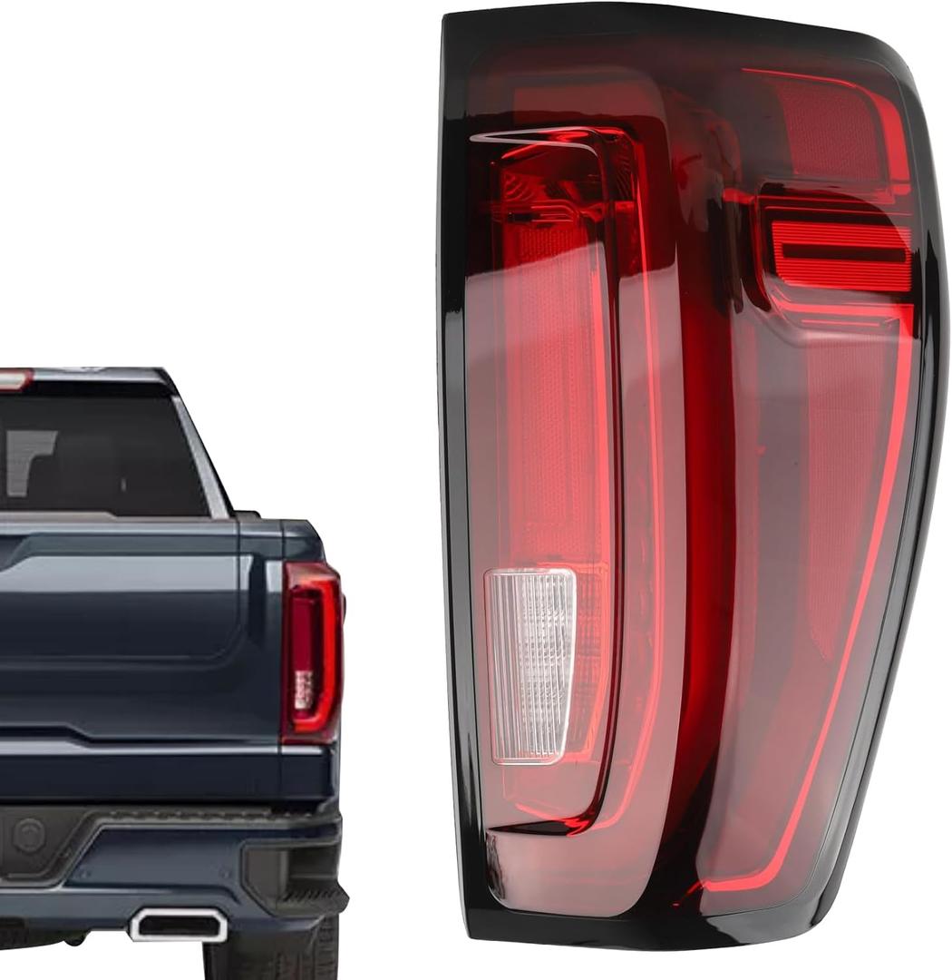 LED Type Tail Light Assembly Compatible with 2019-2024 GMC Sierra 1500 2500 HD 3500 HD, Right Passenger Side Taillights Rear Lamp Brake Light Replace GM2801310 86820474 84565922