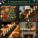 Hohean 20 Pcs C7 LED Bulbs Clip on Candles for Christmas Trees, Pcs Large Flameless Candle Lights, Warm White C7 LED Taper Candle String Lights for Holiday Wedding Party Decoration