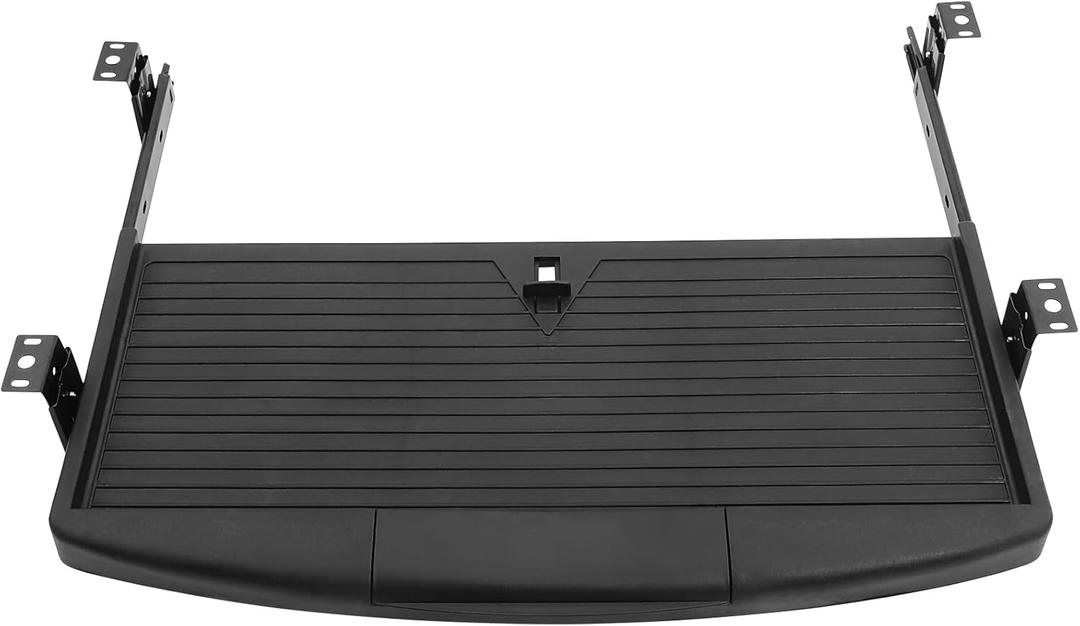 Sliding Under Desk Keyboard Tray - Slide Out Keyboard Holder - Office Desk Extender Platform (50.00X23.00X3.00CM, Black)