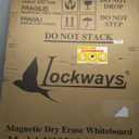 Lockways White Board Dry Erase Board 48 x 36 Inch, Magnetic Whiteboard 4 x 3, Silver Aluminium Frame, Set Including 1 Detachable Aluminum Marker Tray, 3 Dry Erase Markers, 8 Magnets