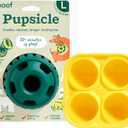 WOOF Pupsicle Dog Treat Toy with Silicone Treat Tray for Dogs 25-75 lbs