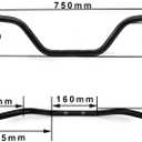 Motorcycle Handlebar 7/8" 22mm Cafe Racer Handlebars Drag Bars Universal For Cafe Race Bobber Motocross Dirt Pit Bike ATV Ebike Mini Bike Black