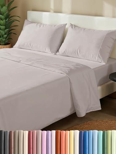 CGK Extra Thick Heavyweight Queen Size 4 Piece Sheet Set – High End Super Luxury Bed Set – Premium Heavyweight Hotel Quality Sheets with Deep Pockets - Easy-Fit - Soft, Warm and Wrinkle Free - Light Grey
