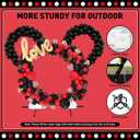 Miro Spot-BLACK.6FT Wide &6.8FT Balloon Arch Kit with Adjustable Balloon Arch Stand, for Minnie Mouse Birthday Party Decorations