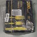 200 Count Heavy Duty Gold Plastic Silverware, 100 Forks, 50 Spoons, 50 Knives, BPA-Free, Heat Resistant, Disposable Plastic Utensils Set Cutlery Set, Plasticware Bulk