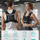 Weighted Vests for Women Men, 8 12 16 20 lb Weighted Vest with Storage Pockets, Rucking Vest with Reflective Stripe, Adjustable Straps Weight Vest for Running, Walking, Workout, Training