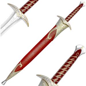 31 inch Fantasy Medieval Foam Dagger Sting Sword with Scabbard Cosplay Prop LARP 1:1 Replica Costume Halloween