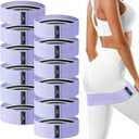 12 Pcs Fabric Resistance Bands for Working Out Booty Workout Stretch Exercise Bands Non Slip for Legs Squat Resistance Loop for Women Men Starter Butt Hip Thigh Fitness