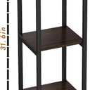 Plant Stand Indoor Corner Tall 3 Tier Metal Modern Flower Storage Plant Shelf Holder for Living Room Balcony Garden,Black Oak (3 Tier-Black Oak)