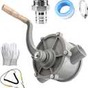 Gas Caddy Pump, Hand gas Diesel Transfer Pump for 30 Gallon 35 gallon 40 gallon Gas Fuel Diesel Caddy,inlet pipe 1-1/4", outlet pipe 1-1/4" (Hand Siphon Pump + 1-1/4" Adapter) - (1.25 inch)