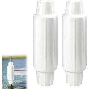 Dock Fender Bumper for Post, Boat Dock Bumpers Slide-Over Post Pole, Slip-On Dock Leg Pipes and Mounting Brackets, Vertical Protection Dock Guards, Soft UV-Resistant Marine-Grade Vinyl, 22.44 Inch Length