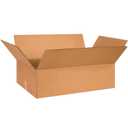 BOX USA 26x15x5 Flat Corrugated Boxes, Flat, 26L x 15W x 5H, Pack of 20 | Shipping, Packaging, Moving, Storage Box for Home or Business, Strong Wholesale Bulk Boxes